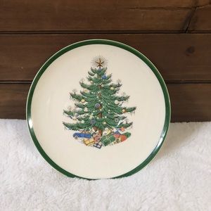 Bertson House NY saucer with Christmas Tree motif